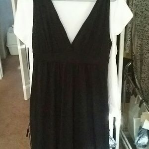 NWOT-BLACK Lucky Brand Maxi Dress size L.
